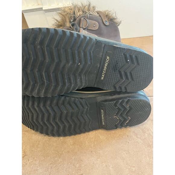 Sorel Joan of Artic Waterproof Snow Boots Women 8 Vegan Faux Fur Lace Up Boots - Picture 4 of 15